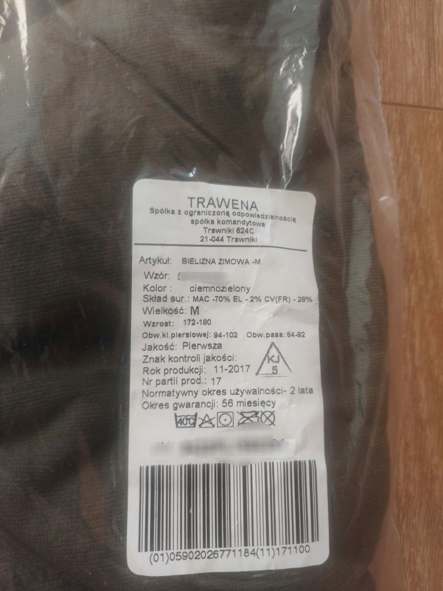 Bielizna ocieplająca  letnia  lub zimowa M