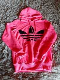 bluza damska Adidas z kapturem, rozmiar S, neonowa