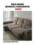 Sofá chaise retrátil reclinável