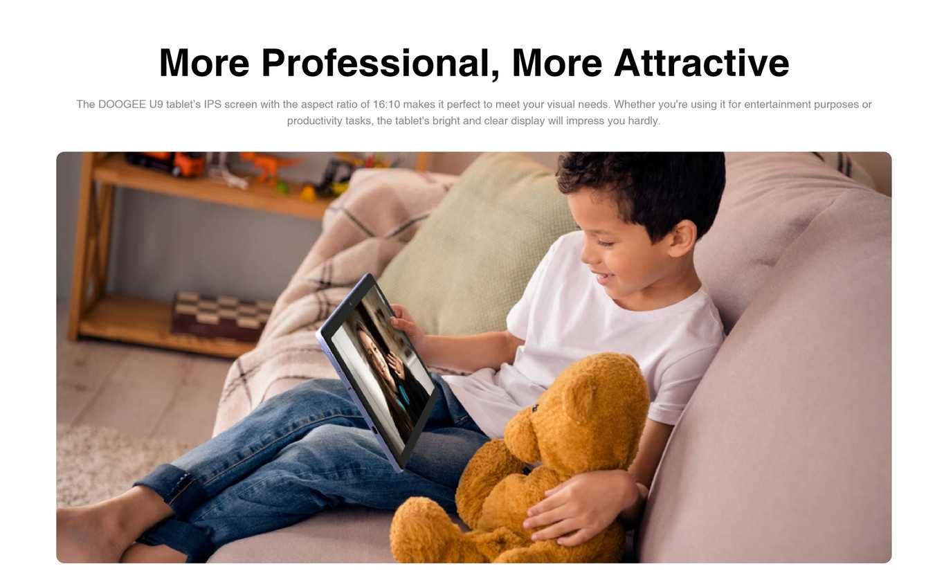 Tablet DOOGEE U9 10.1”IPS 7GB+64GB 5060mAh BT5.0/WiFi6/1TB/TYPE-C