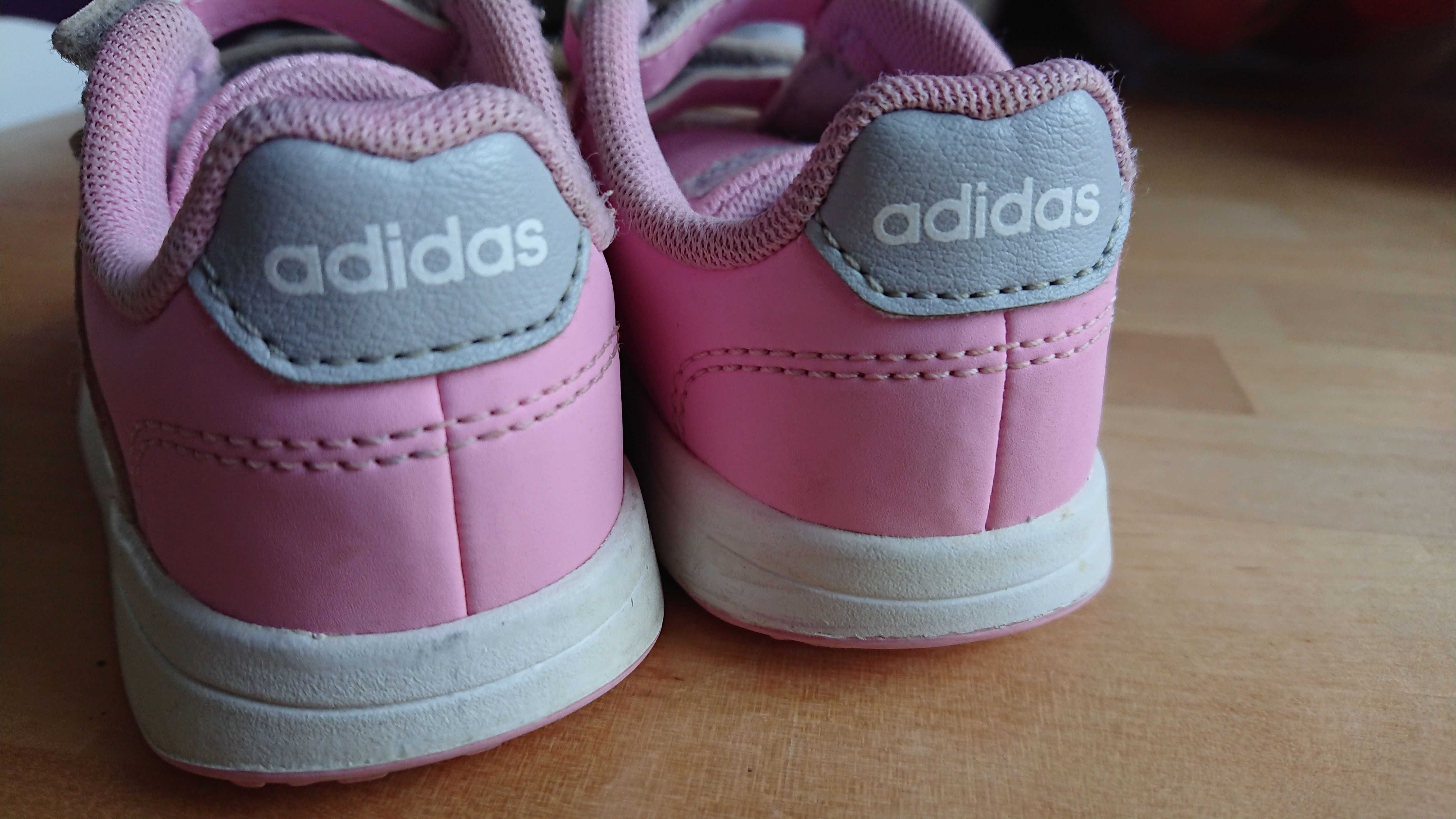 Obuwie sportowe różowe na rzep - Adidas