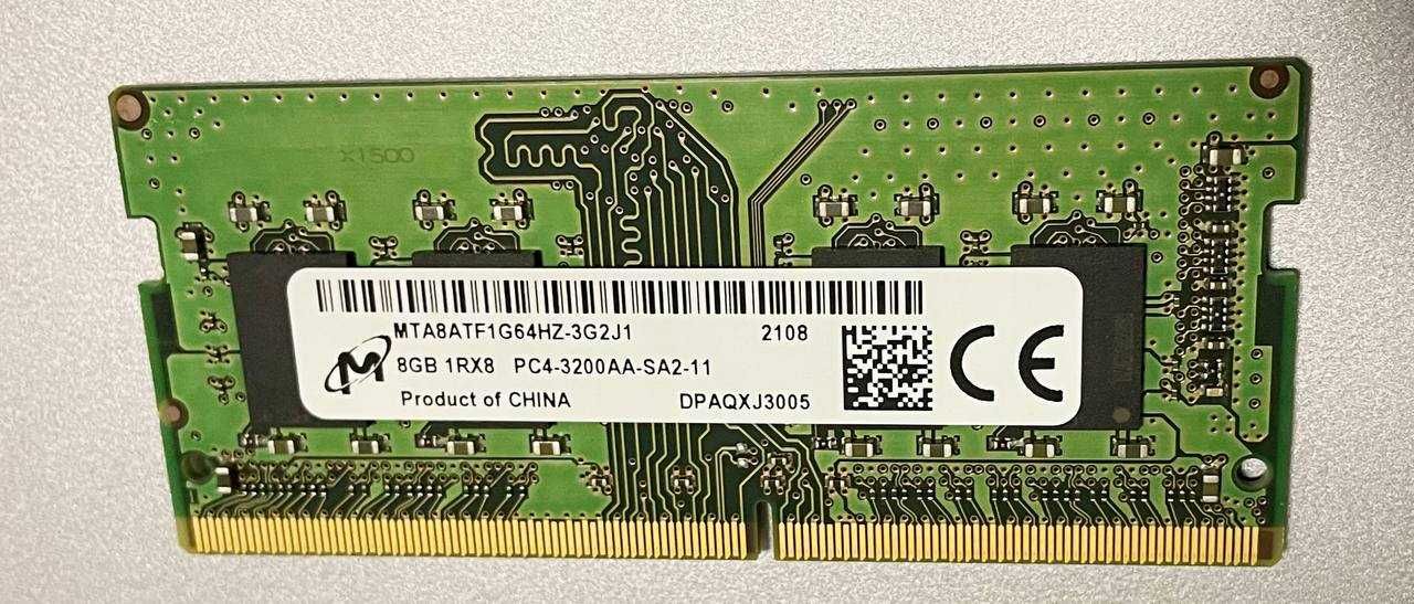 DDR4 SO-DIMM 8 гб  (Micron Technology Speed - 3200 Mгц)