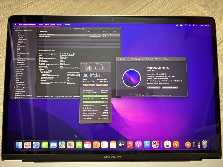 MacBook Pro 15'' 2018 A1990 (i7/16/512)