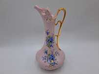 Chodov Haas&Czjzek Bohemia różowa porcelana wazon dzban niezapominajki