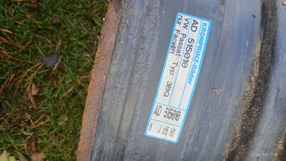 Stalowe felgi 15' do Passata 5*112 4 sztuki do odnowienia