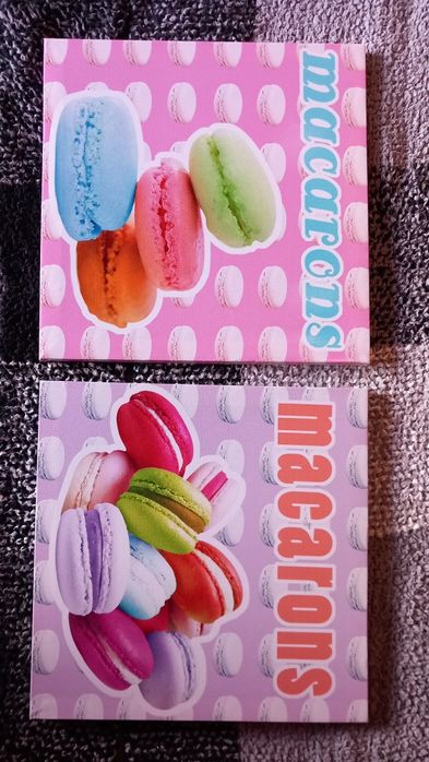 Telas decorativas Macarons (28x28) 2€/un.