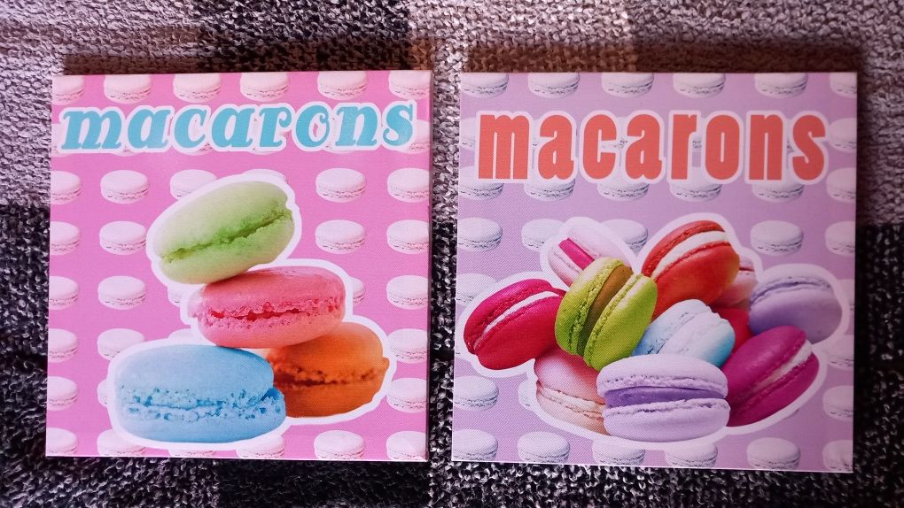 Telas decorativas Macarons (28x28) 2€/un.