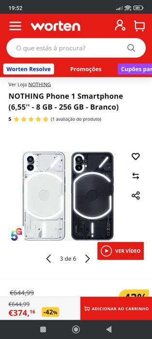 Nothing phone1   como novo