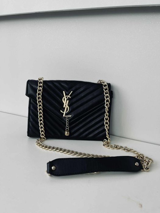 Torebka czarna ysl zlota