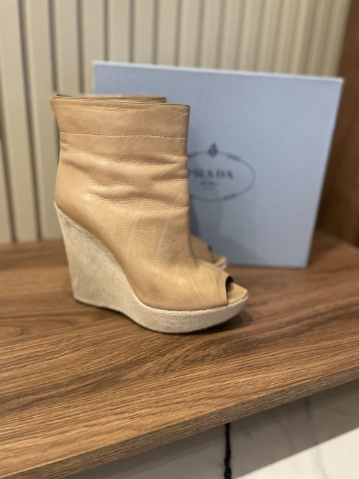 Prada ботільйони оригінал! 37 р. Шкіра