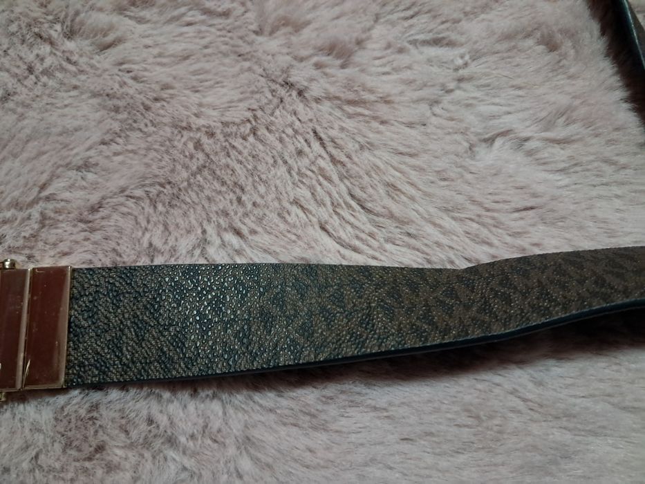 Michael Kors pasek dwustronny logowany monogram twist belt