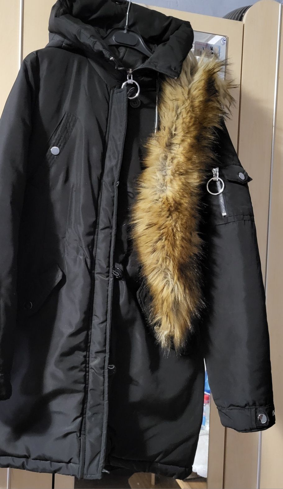 Ocieplana kurtka damska parka rozmiar 2xl (44)