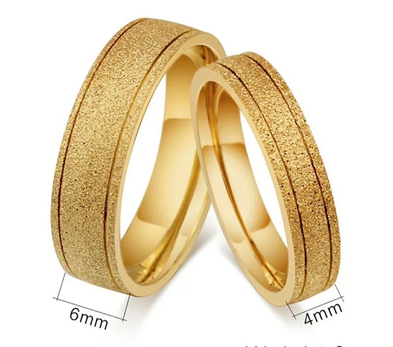 Aliança namoro - compromisso - casamento em ouro laminado 18K