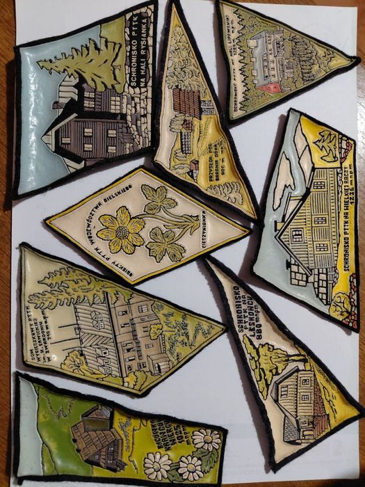 PTTK plakietki - seria obiekty turystyczne