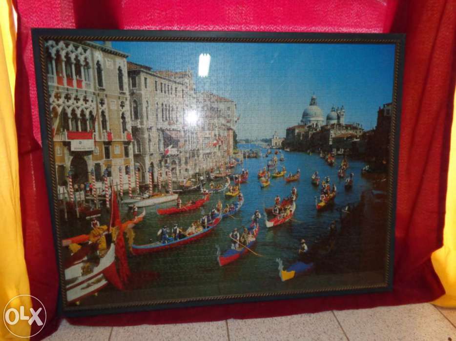 Quadro em Puzzle Barcos de Veneza