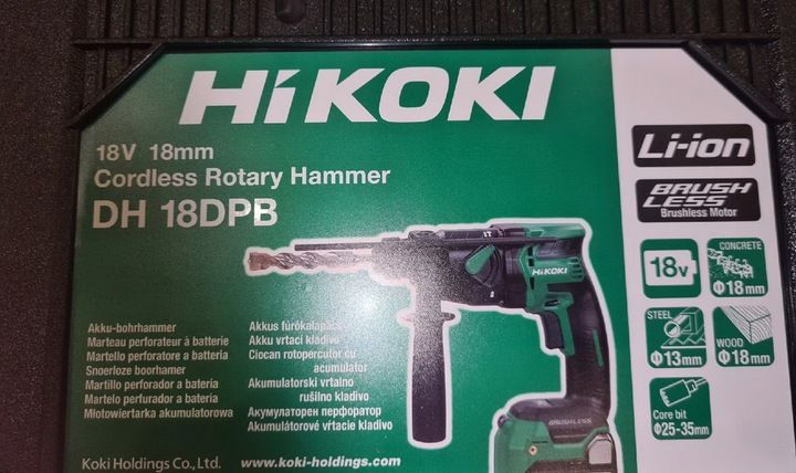 Młotowiertarka Hikoki Dh18dpb Sds+wiertarka Wkrętarka Udarowa Bezprzew