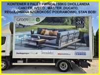 Kontener 8 palet +winda Dhollandia 750kg 2014 rok, regulowana szer. podramówki, Canter, Iveco, Master ,Ducato, Inne