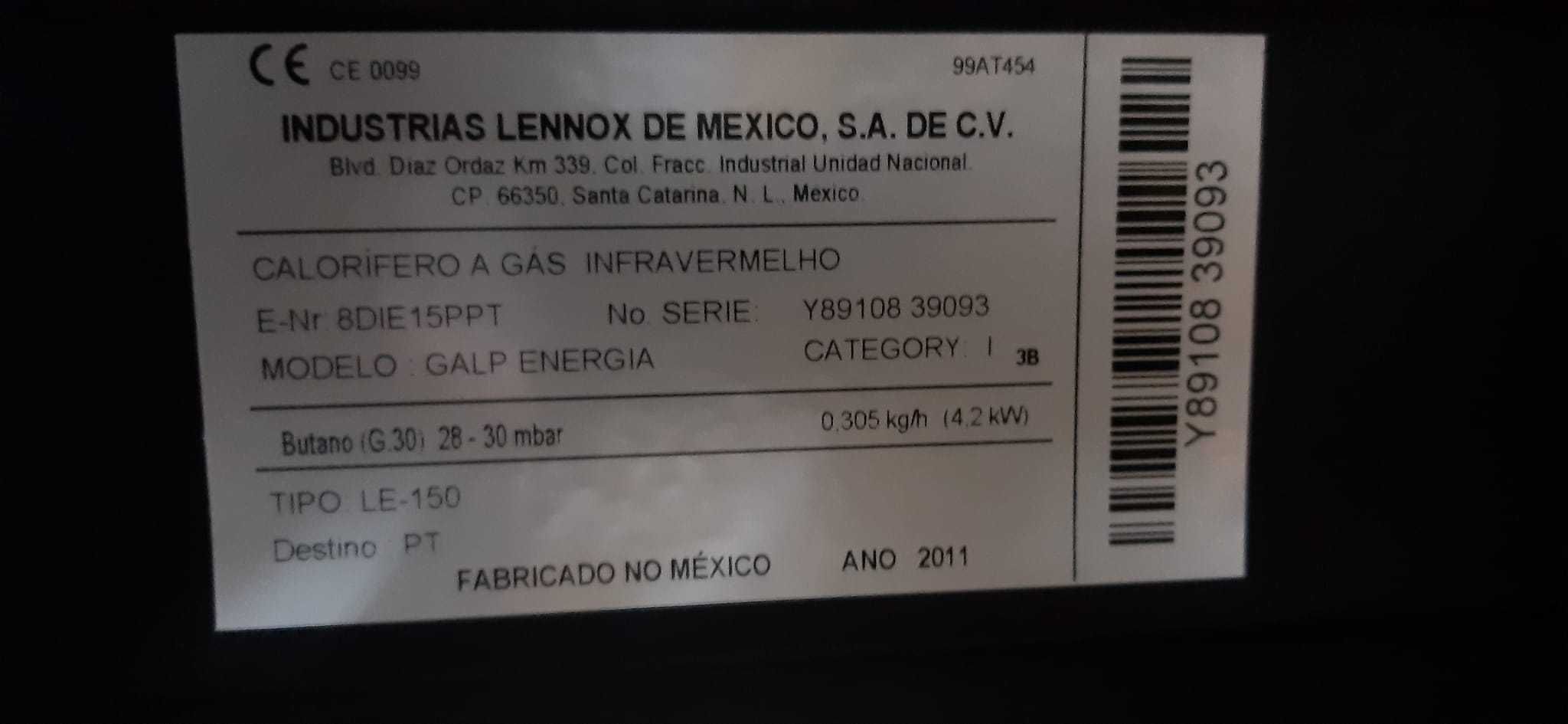 Aquecedor a Gás Infravermelho 4200W GALP