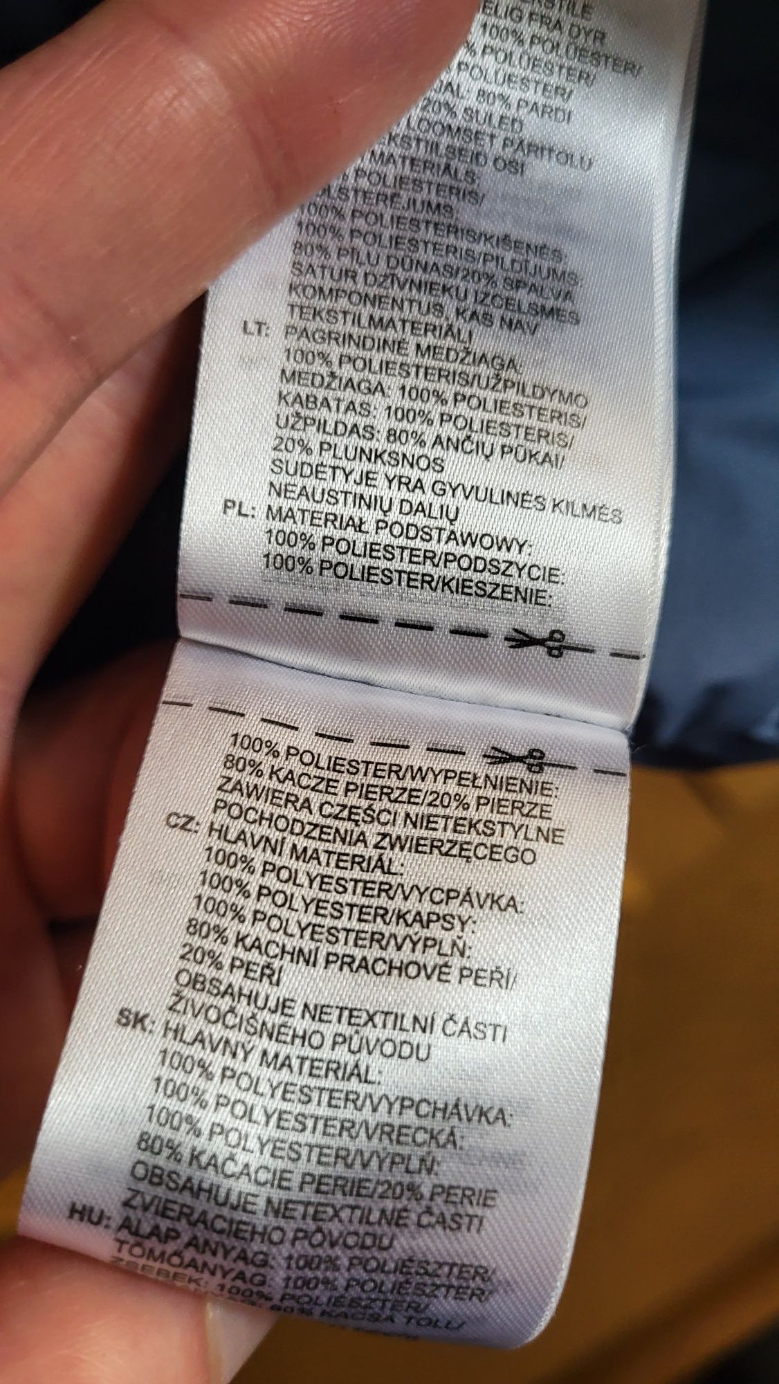 Adidas kurtka puchowa M niebieska