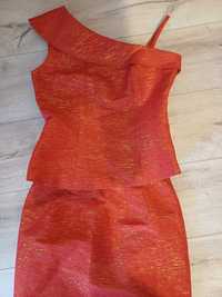 Sukienka karnawałowa r.36Czerwono-złota