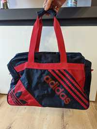 Vintage 80s Adidas Trefoil Original duża torba West Germany