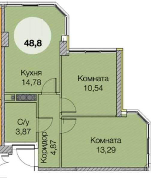 Продам 2 кімнатну квартиру в новому будинку Пересіпського району