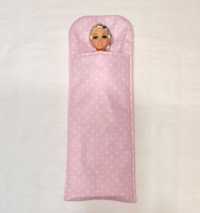Śpiworek dla lalki typu Barbie rękodzieło Handmade