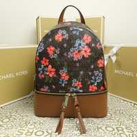 Рюкзак Michael Kors brown rhea md brown multi flowers оригінал Корс