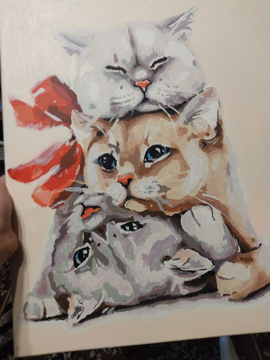 Картина котів написана