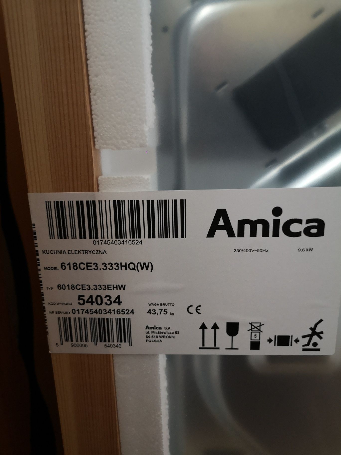 Amica 618CE3.333HQ(W)
