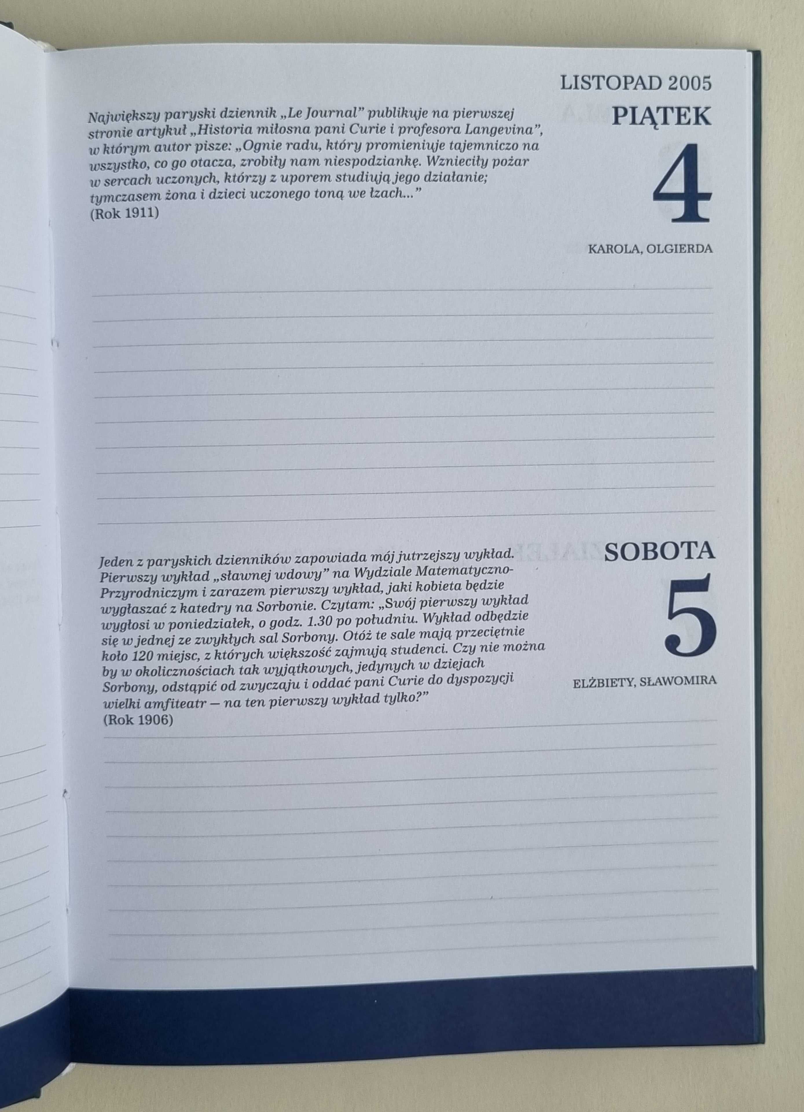 Kalendarz akademicki UMCS Maria Skłodowska-Curie