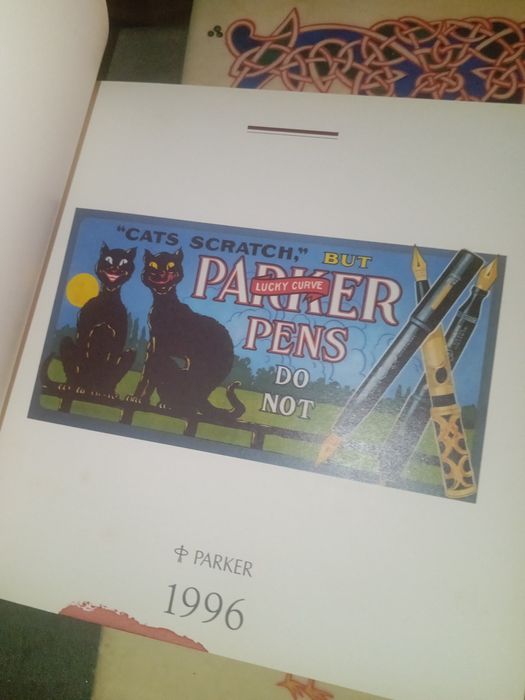 Agenda e caneta da Parker com postal duas revistas de oferta
