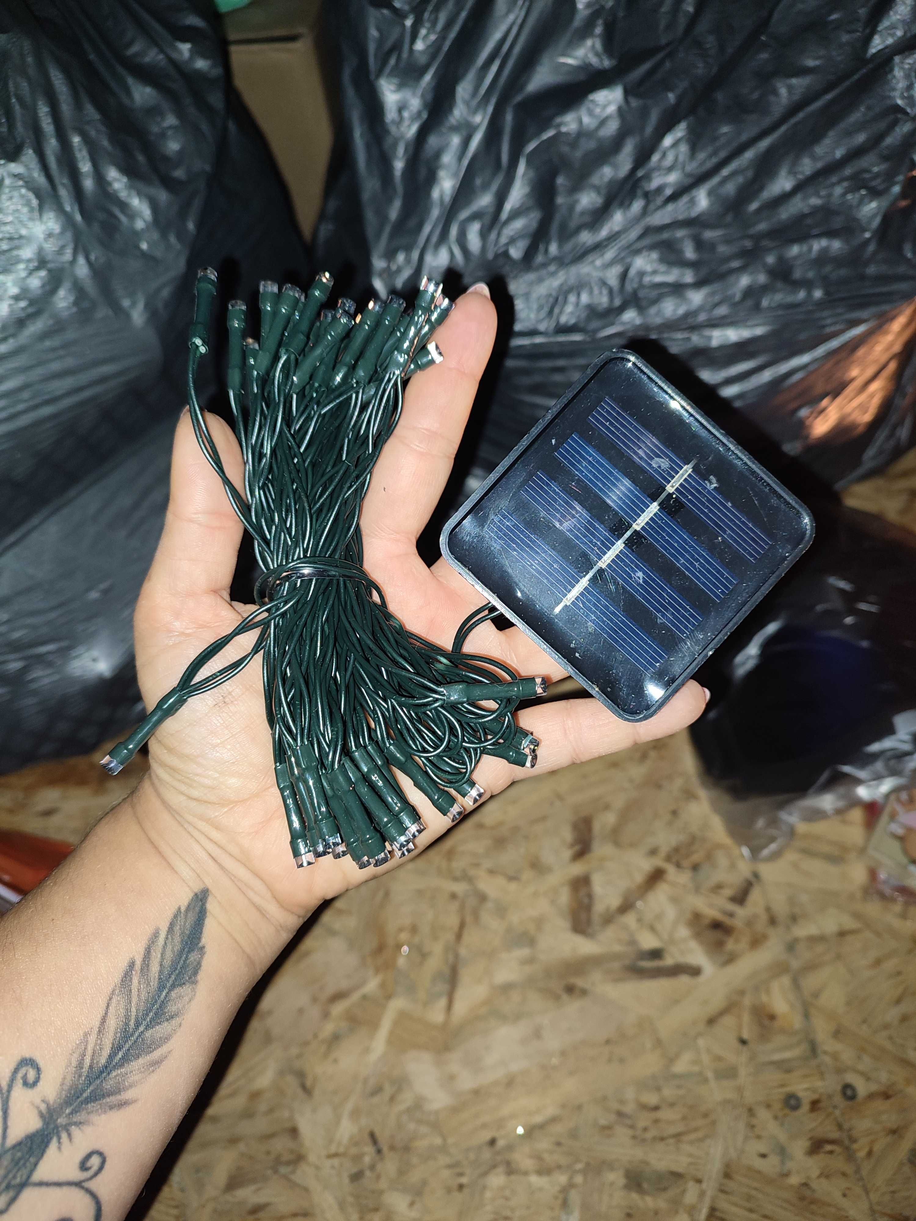 Lampki solarne na druciku bądź kabelku