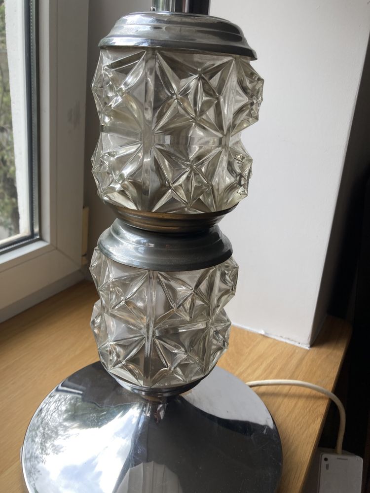 Lampa stojąca  Ddr lata 70 kryształ unikat kolekcja