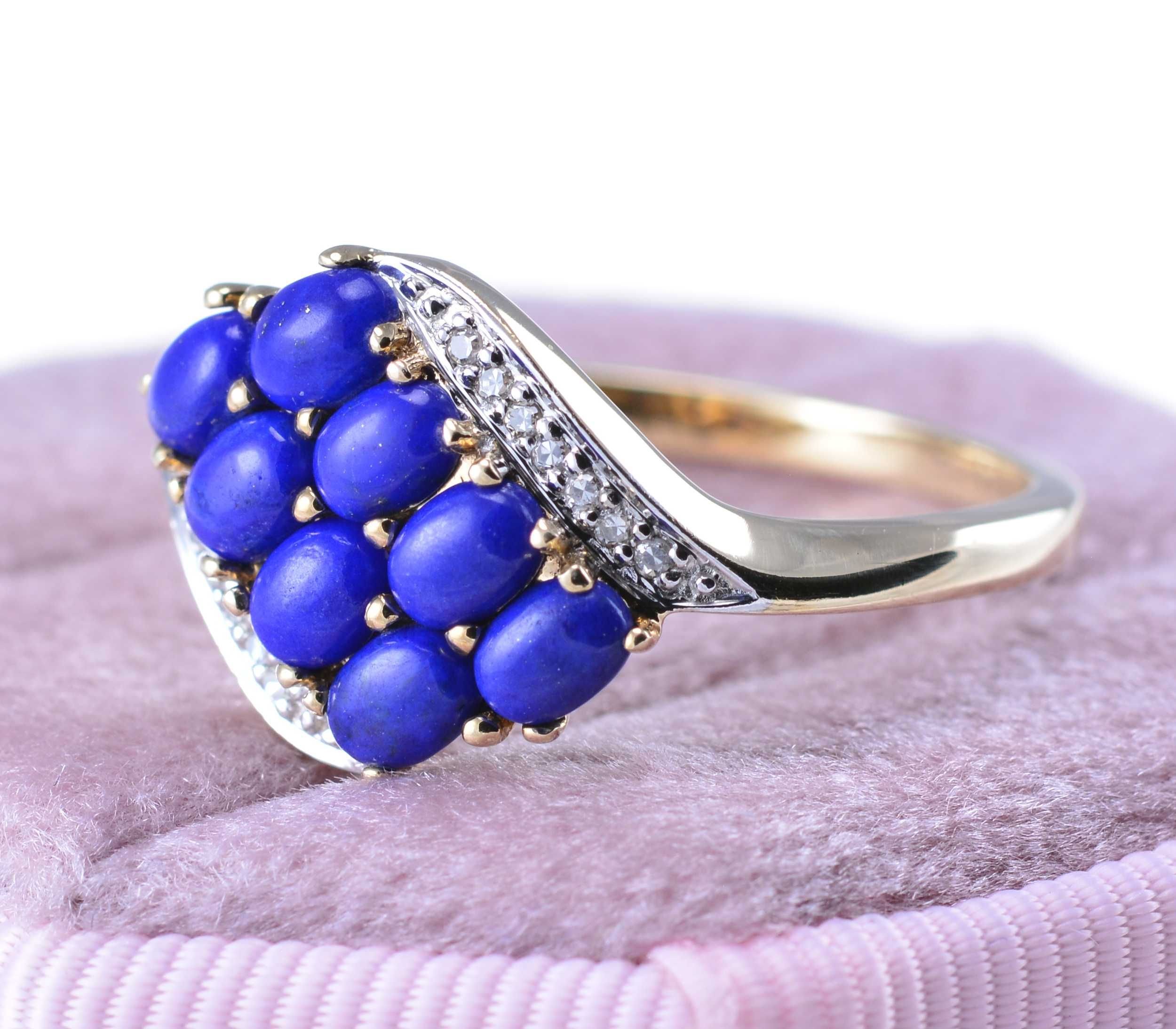 Złoty pierścionek z lapis lazuli -  Złoty Irys