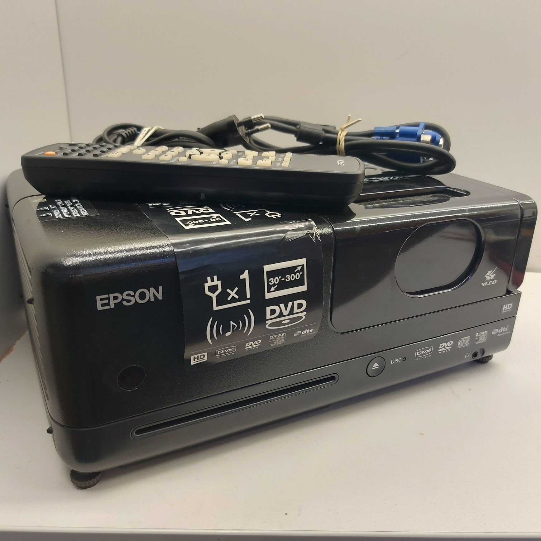 Projektor Rzutnik Epson H302B Odtwarzacz DVD 30-300"
