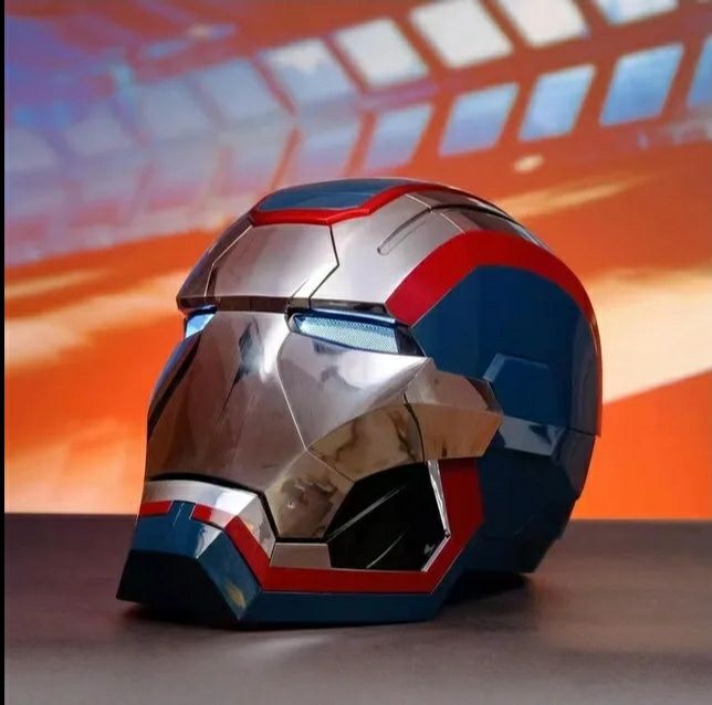 Máscara Iron Man Automática Premium Iron Patriot War Machine 1:1