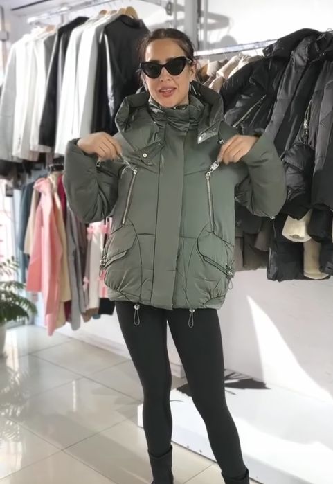 Нова Жіноча зимова зимняя тепла куртка, пуфер, пуховик, розмір М.