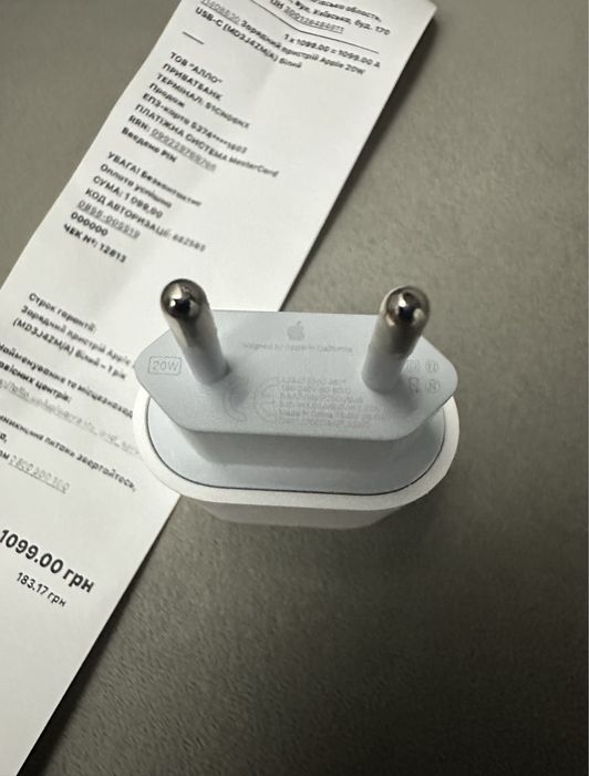 Блочок блок адаптер 20W зарядка на айфон сетевой 20W Apple iphone type