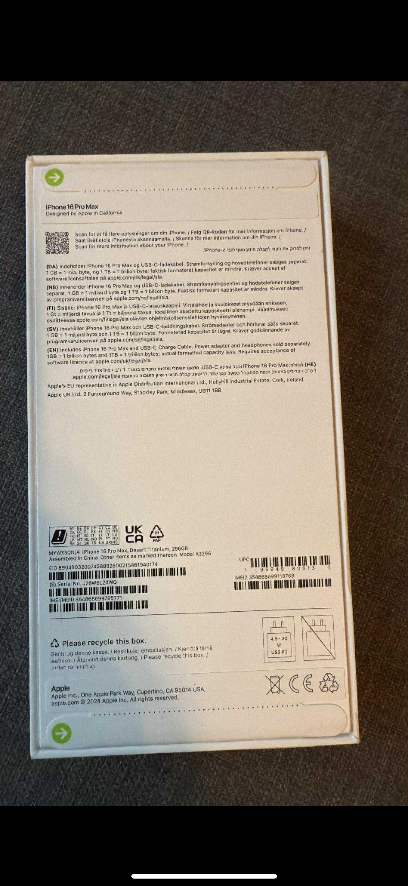 iPhone 16 pro max 256 kolor złoty  nowy