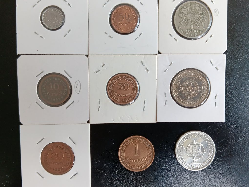 Moedas diversas da Guiné