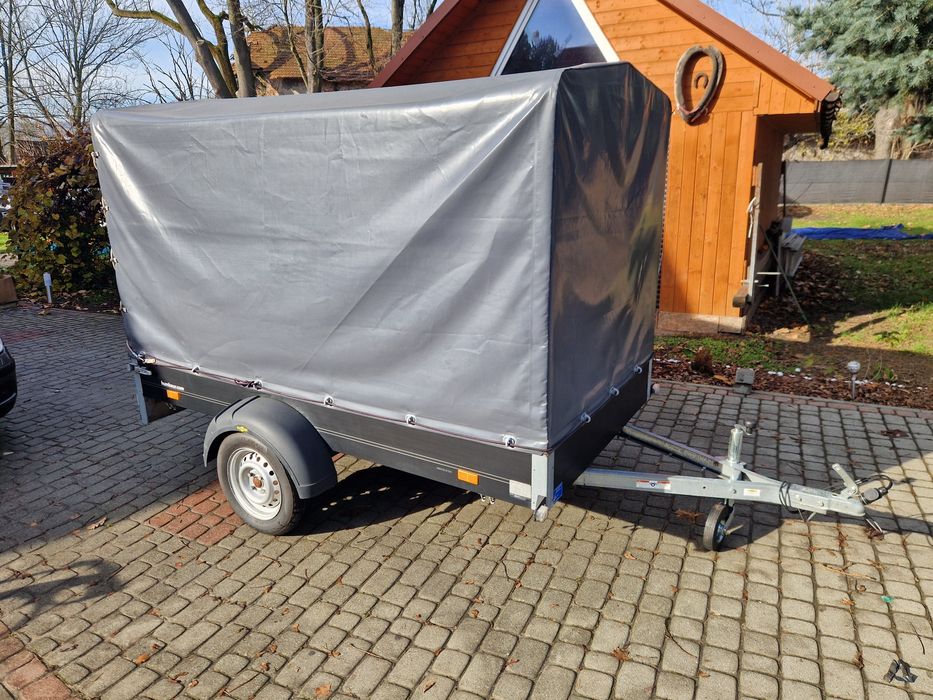 Przyczepa Przyczepka Lekka Humbaur Plandeka 750kg DMC 600kg Jak Nowa