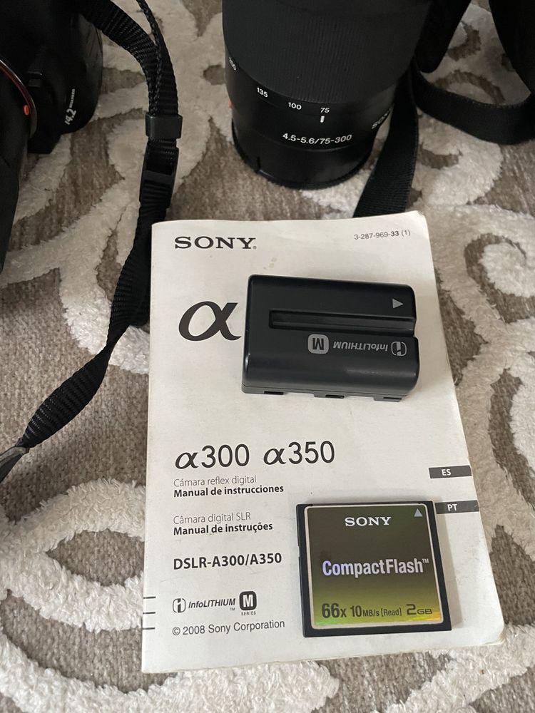 Sony alpha 350 e lente extra