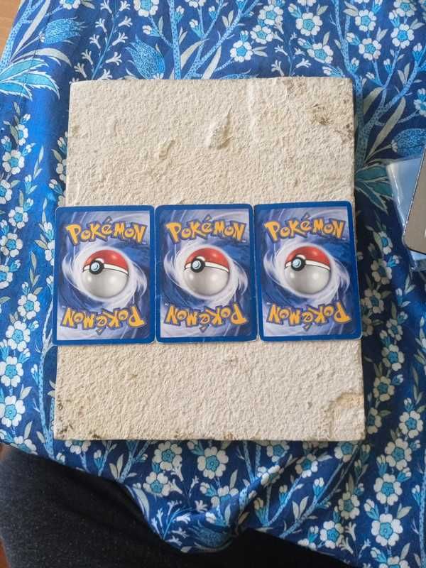 3 cartas Pokémon fóssil set - Golem36/62 graveler 37/62 geodude 47/62