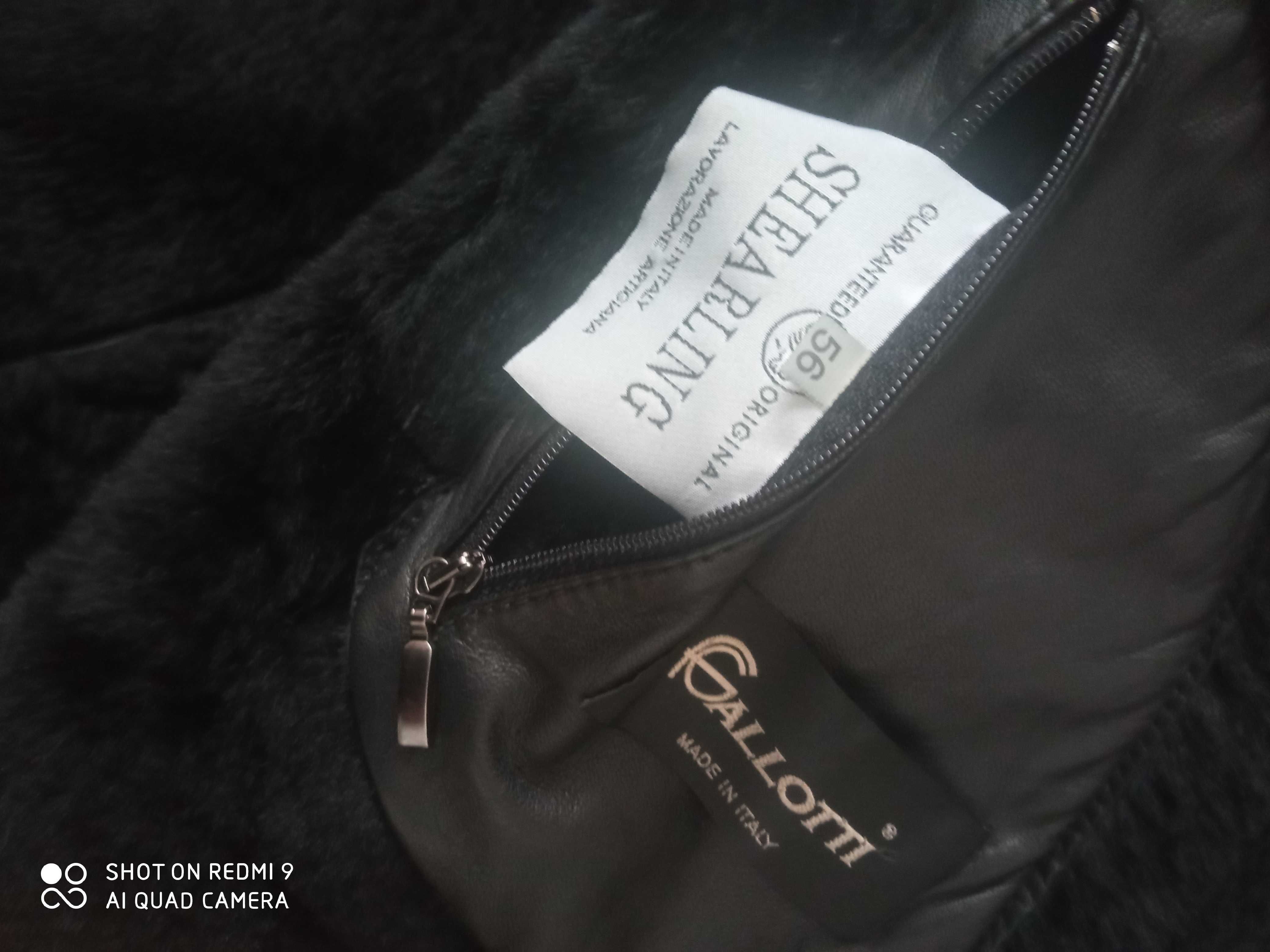 SHEARLING naturalny kożuch GALLOTTI skóra jagnięca