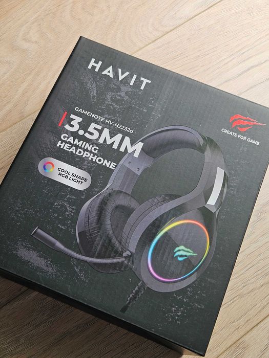 Słuchawki HAVIT H2232D Nauszne NOWE dla graczy gamingowe mikrofon LED