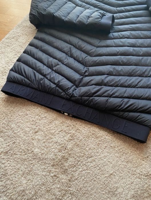 Double-faced padded jacket with zip Armani exchange