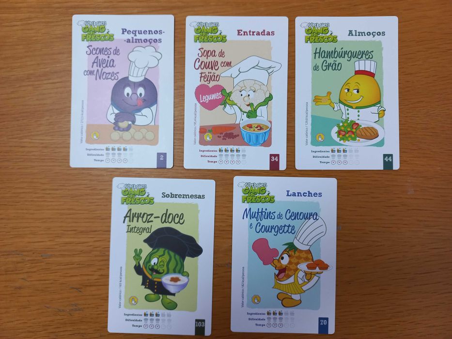 Lote Cartas Super Chefs - Gang dos Frescos