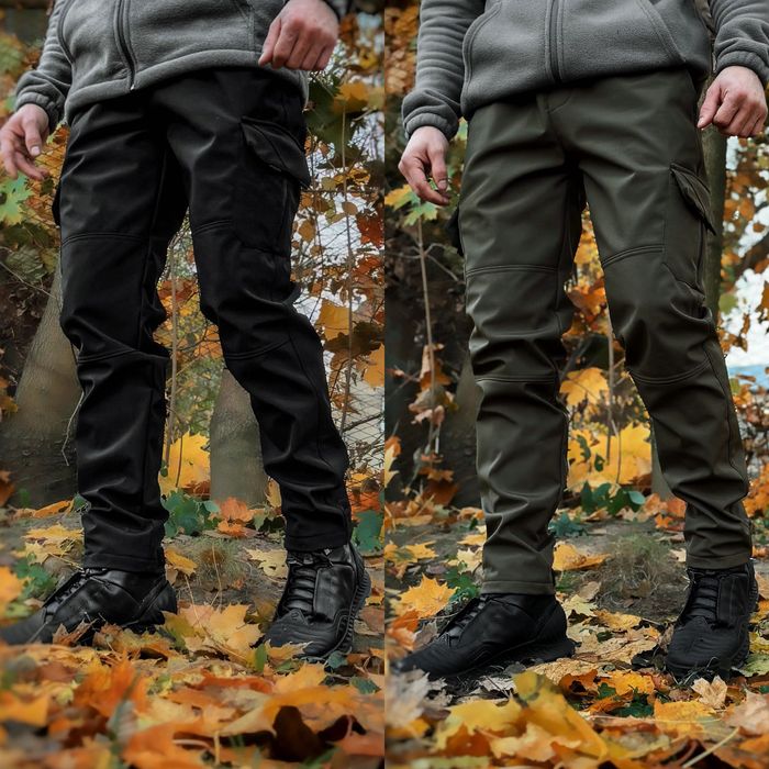 SoftShell - водонепроникні чоловічі штани , утеплені на флісі
