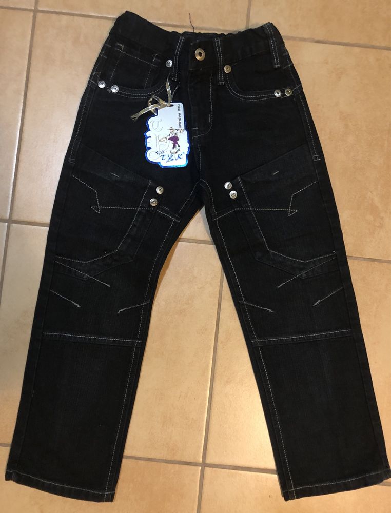 NOWE Spodnie jeans ciemny granat rozm. 110-116